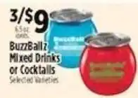 Pioneer Supermarkets BuzzBallz Mixed Drinks or Cocktails offer