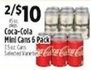 Pioneer Supermarkets Coca-Cola Mini Cans 6 Pack offer