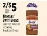 Pioneer Supermarkets Thomas' Swirl Bread offer
