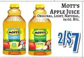 Trade Fair Supermarket Mott's apple juice offer