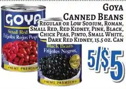 Trade Fair Supermarket Goya canned beans offer