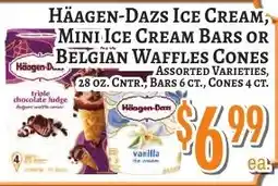 Trade Fair Supermarket Häagen-Dazs ice cream, mini ice cream bars or belgian waffles cones offer