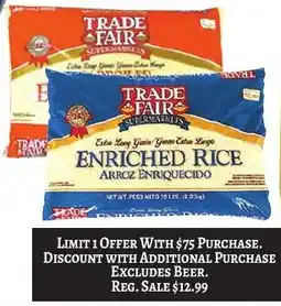 Trade Fair Supermarket Trade Fair enriched rice offer
