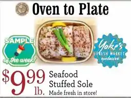 Yoke's Fresh Market Yoke's Fresh Market exclusive Seafood Stuffed Sole offer
