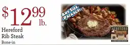 Yoke's Fresh Market Hereford Rib Steak offer