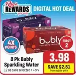 Ray's Food 8 Pk Bubly Sparkling Water offer