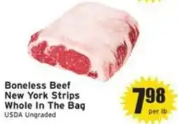Ray's Food Boneless Beef New York Strips Whole In The Bag offer