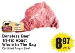 Ray's Food Certified Angus Beef Boneless Beef Tri-Tip Roast Whole In The Bag offer