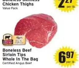 Ray's Food Certified Angus Beef Boneless Beef Sirloin Tips Whole In The Bag offer