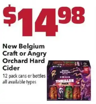New Belgium Craft or Angry Orchard Hard Cider
