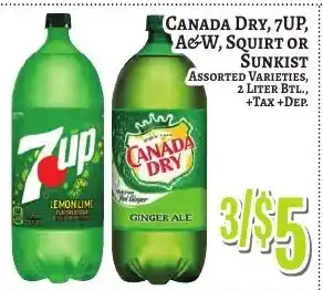 Trade Fair Supermarket Canada Dry 7up A&W Squirt or Sunkist offer