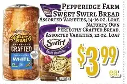 Trade Fair Supermarket Pepperidge Farm sweet swirl bread offer