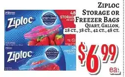 Trade Fair Supermarket Ziploc storage or freezer bags offer