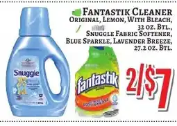 Trade Fair Supermarket Snuggle fabric softener, Fantastik cleaner offer