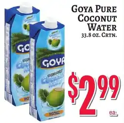 Trade Fair Supermarket Goya pure coconut water offer