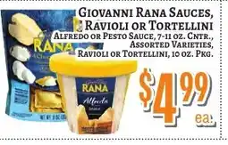 Trade Fair Supermarket Giovanni Rana sauces, ravioli or tortellini offer