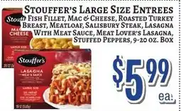 Trade Fair Supermarket Stouffer's large size entrees offer