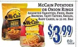 Trade Fair Supermarket McCain Potatoes or Onion Rings offer