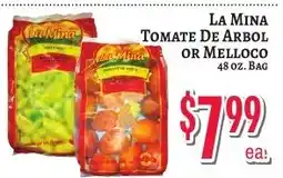 Trade Fair Supermarket La Mina tomato de arbol or mellocos offer