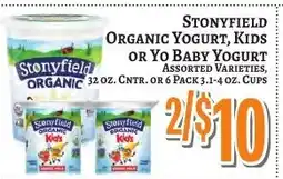 Trade Fair Supermarket Stonyfield Organic Yogurt, Kids or Yo Baby Yogurt offer