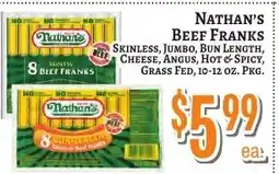 Trade Fair Supermarket Nathan's beef franks offer