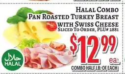 Trade Fair Supermarket Halal combo pan roasted turkey breast with swiss cheese offer