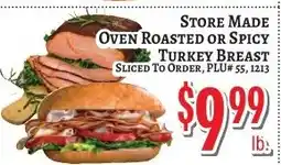 Trade Fair Supermarket Store Made Oven Roasted or Spicy Turkey Breast offer