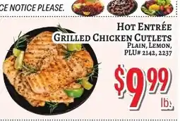Trade Fair Supermarket Hot Entrée Grilled Chicken Cutlets offer