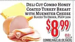 Trade Fair Supermarket Deli Cut Combo Honey Coated Turkey Breast With Muenster Cheese offer