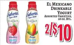 Trade Fair Supermarket El Mexicano drinkable yogurt offer