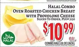 Trade Fair Supermarket Halal combo oven roasted chicken breast with provolone cheese offer