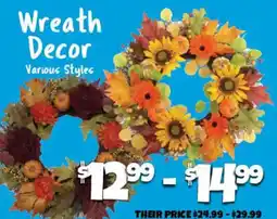 Big Lots Wreath Decor offer