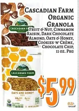 Trade Fair Supermarket Cascadian Farm Organic Granola offer
