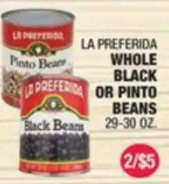 La preferida whole black or pinto beans
