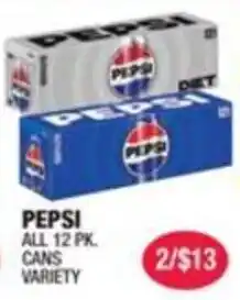 Carnicerias Jimenez Pepsi all 12 pk. cans variety offer