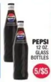 Carnicerias Jimenez Pepsi glass bottles offer