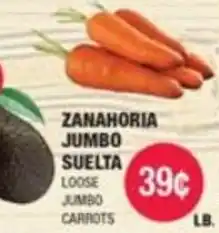Carnicerias Jimenez Loose jumbo carrots offer