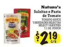 La Michoacana Natura's Salsitas o Pasta de Tomate offer