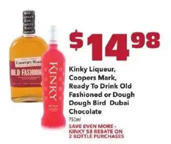 Kinky Liqueur, Coopers Mark, Ready To Drink Old Fashioned or Dough Dough Bird Dubai Chocolate
