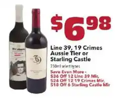 Coborn's Line 39, 19 Crimes Aussie Tier or Starling Castle offer