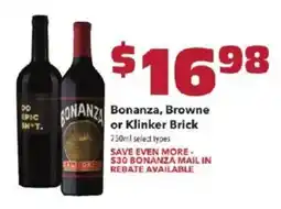 Coborn's Bonanza, Browne or Klinker Brick offer
