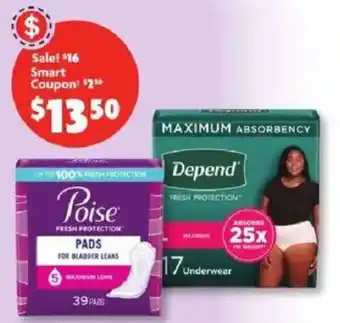 Poise pads for bladder leaks