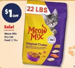 Family Dollar Meow Mix Dry Cat Food offer