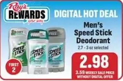 Ray's Food Ray's Rewards Men's Speed Stick Deodorant offer