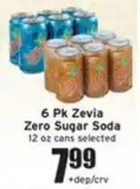 Ray's Food 6 Pk Zevia Zero Sugar Soda offer