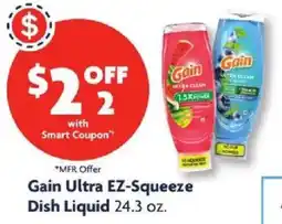 Family Dollar Gain Ultra EZ-Squeeze Dish Liquid offer