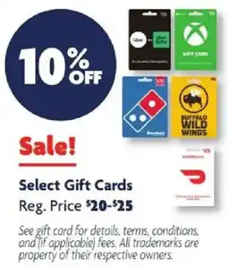 Family Dollar Select Gift Cards offer