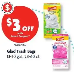 Family Dollar Glad Trash Bags offer