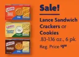 Family Dollar Lance Sandwich Crackers or Cookies offer