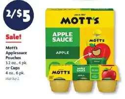 Family Dollar Mott's Applesauce Pouches offer